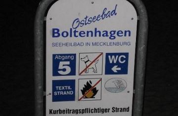 Schild Ostseebad Boltenhagen